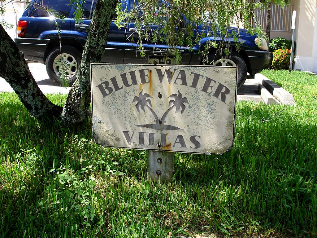 Blue Water Signage
